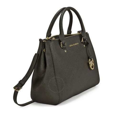 michael kors medium satchel uk|Michael Kors opened satchel purse.